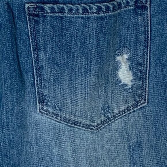 Rachel Roy Straight Ankle Jeans Size 32 High Rise Ripped Blue Denim - Picture 9 of 9